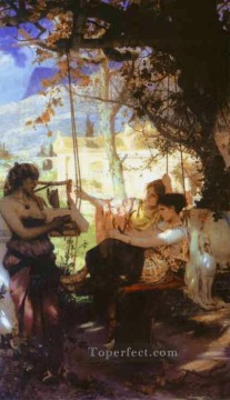 greek Painting - Song of a Slave Girl Polish Greek Roman Henryk Siemiradzki